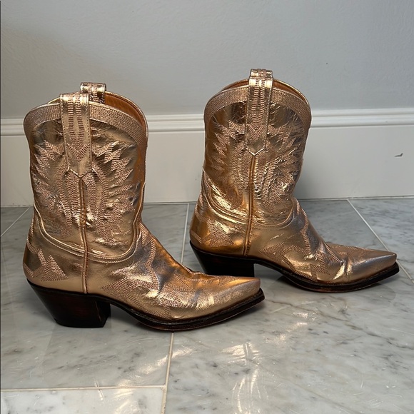 Maggie Metallic Rose Gold Boots - Picture 4 of 15